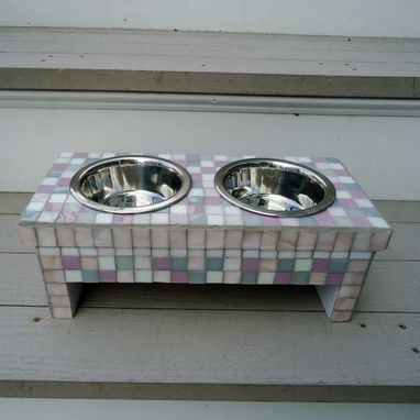 Custom Made Mosaic Pet Feeding Dish