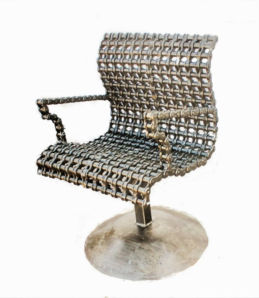 Buy Hand Crafted Custom Made Chain Art Chair By Raymond Guest Made To Order From Metal Art At Recycled Salvage Design Custommade Com