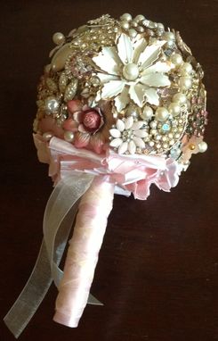 Custom Made Vintage Pastel Brooch Bouquet