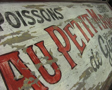 antique hand painted sign
