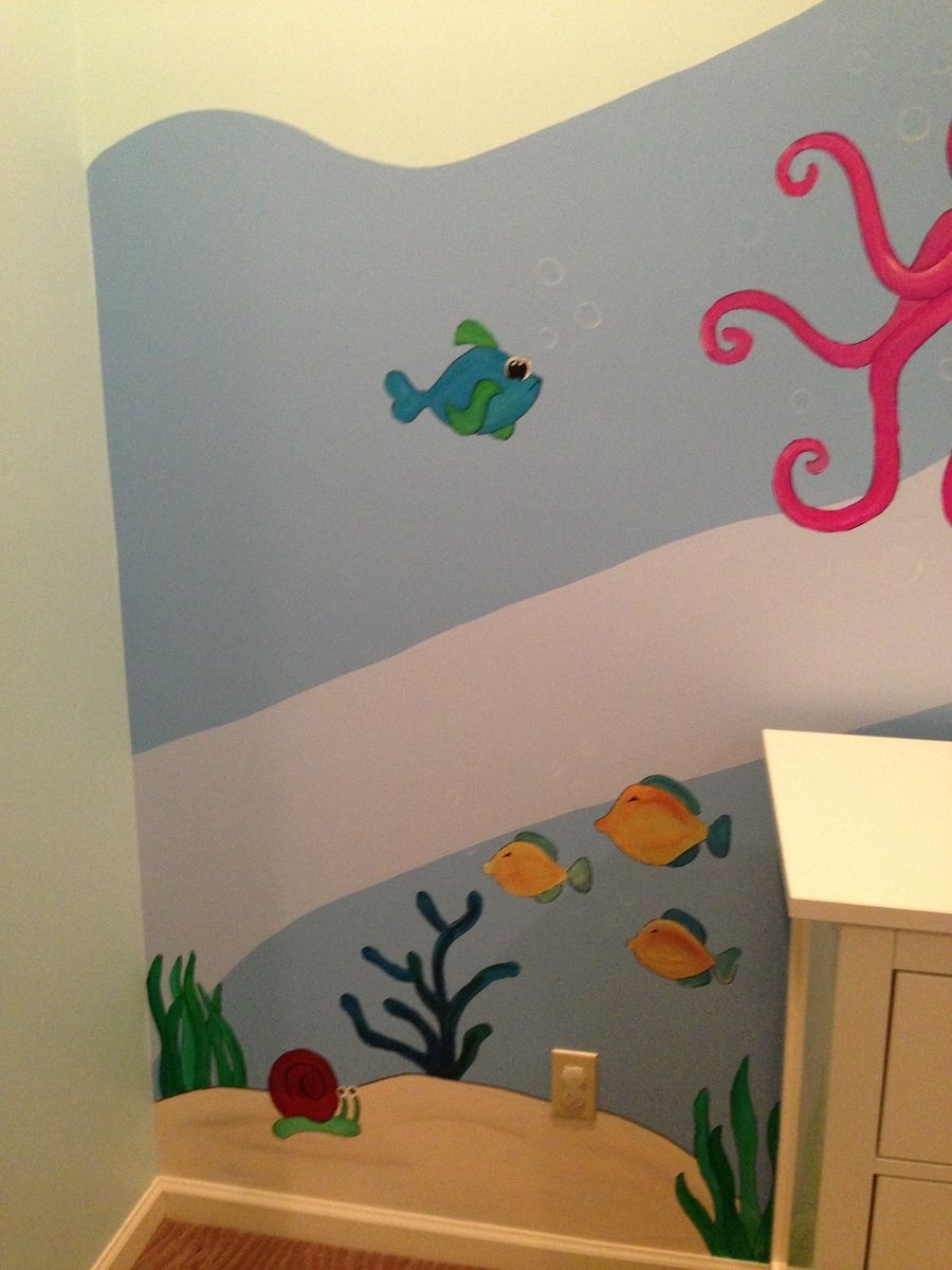 Custom Made Mermaid/Underwater Mural by Kid Murals by Dana | CustomMade.com