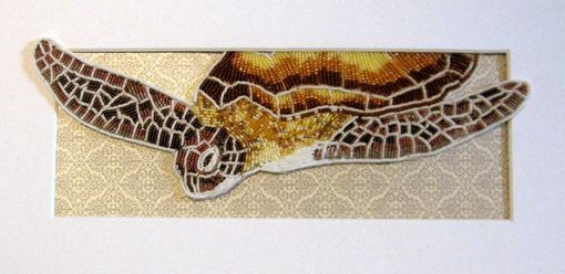 Custom Made Seed Bead Embroidered Sea Turtle
