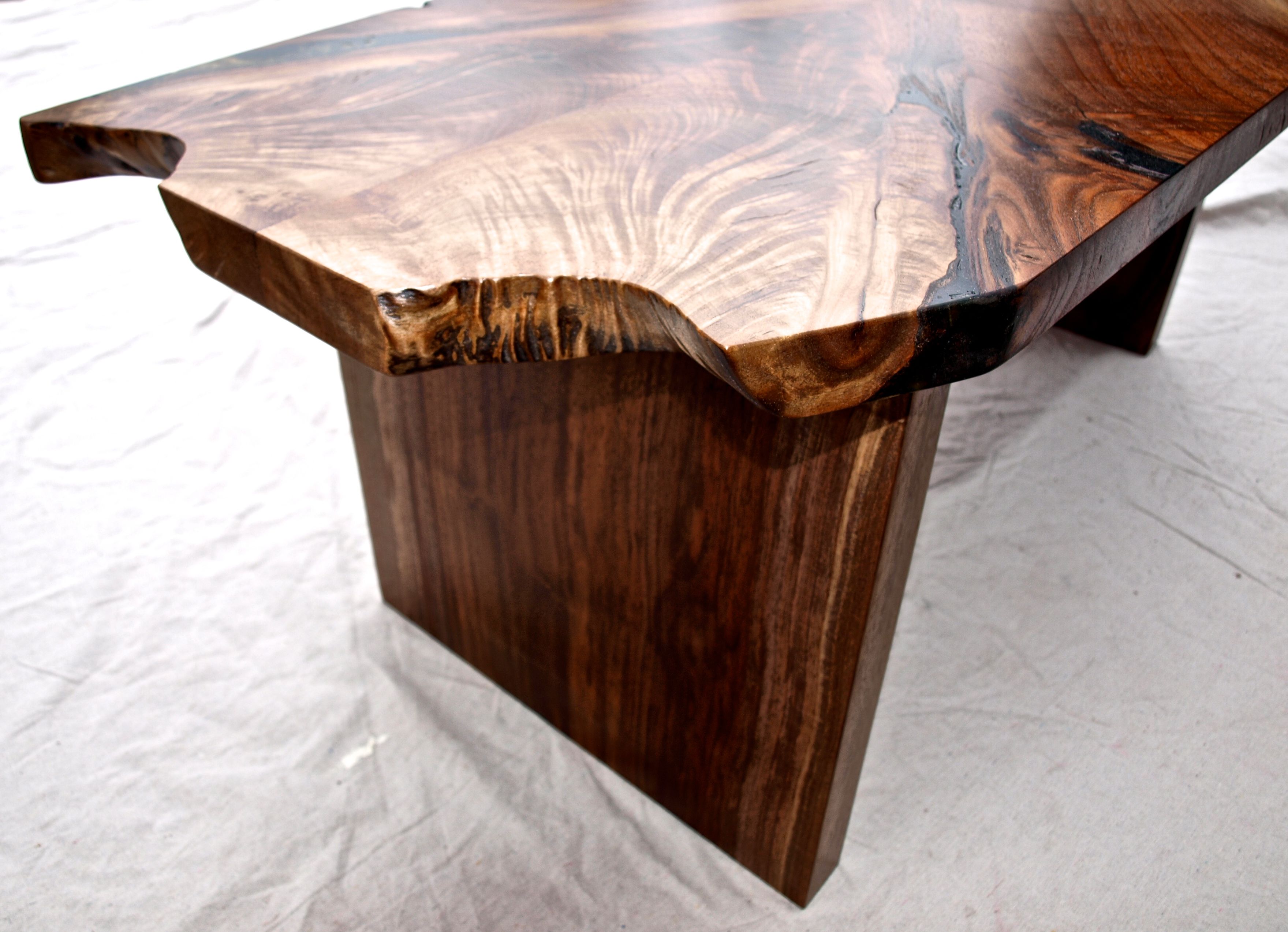 walnut live edge coffee table