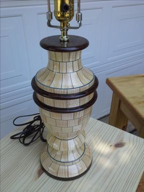 Custom Made Woodturned Small Table Lamp