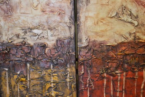 Custom Made (4) 24x12 Original Modern Textured Contemporary Abstract Painting "Four Wonders Of The World"