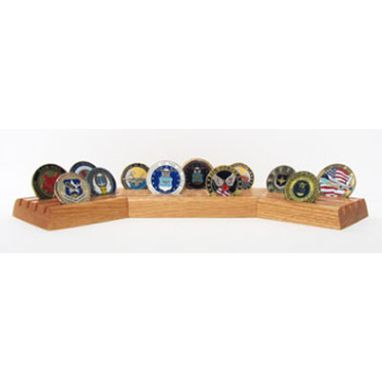 Custom Made Coin Display Military, Desk Coin Holder, Rack