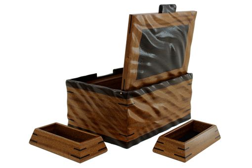 Custom Made Sculpted Men's Valet & Watch Box | Solid Sapele And Wenge