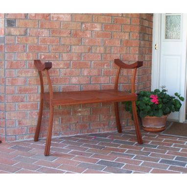 Custom Made Mahogany Asian Porch Bench