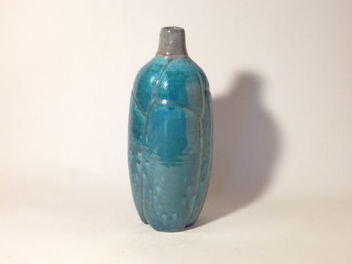 Custom Made Turquoise And Shino Bottle
