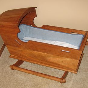 Custom Pine Baby Cradle by Moose Eye Creations | CustomMade.com