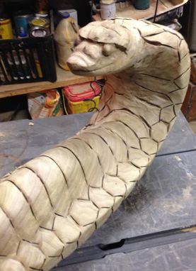 Custom Made Custom Carved Cobra Staff