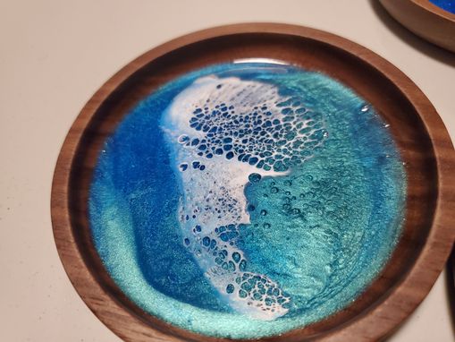 Custom Made Ocean Wood Coasters