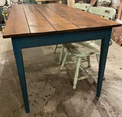 Custom Made Shaker Farm Table Pine Maple Walnut