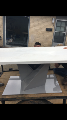 Custom Made Concrete Table,Dining Table,Modern,Chic,White,