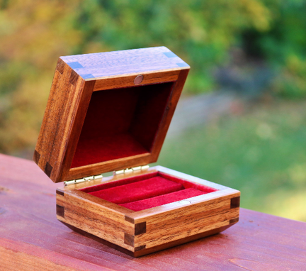 Custom Made Walnut Ring Box With Custom Engraving
