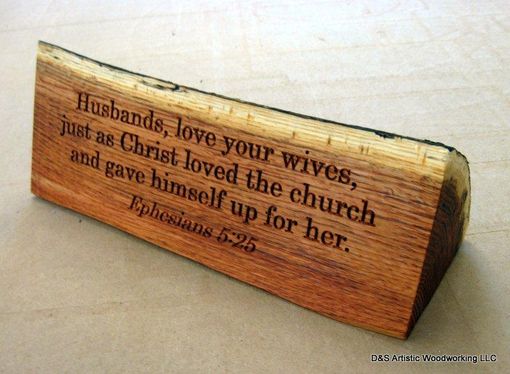 Custom Made Wood Carving With Scripture Verse To Be Displayed