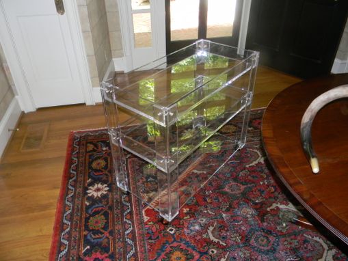 Custom Made Lucite/Acrylic Bar Cart -Drink Cart - Hand Crafted , Made To Order