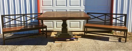 Custom Made Square Pedestal Dining Table