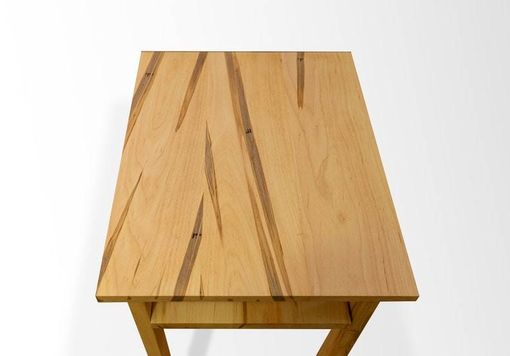 Custom Made Walnut Side Table With Shelf