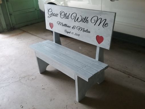 Custom Made Personalized Bench Wedding Bench Outdoor Bench Bench With A Back Engraved Bench