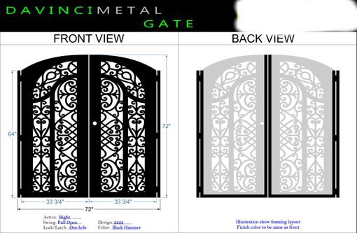 Custom Made Custom Italian Metal Dual Entry Gate Entry Walk Thru Pedestrian Garden Steel