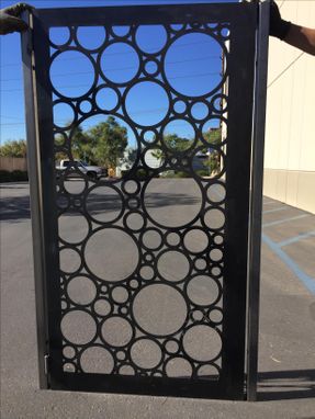 Custom Made Contemporary Metal Gate Modern Urban Pedestrian Walk Iron Art Garden Gate