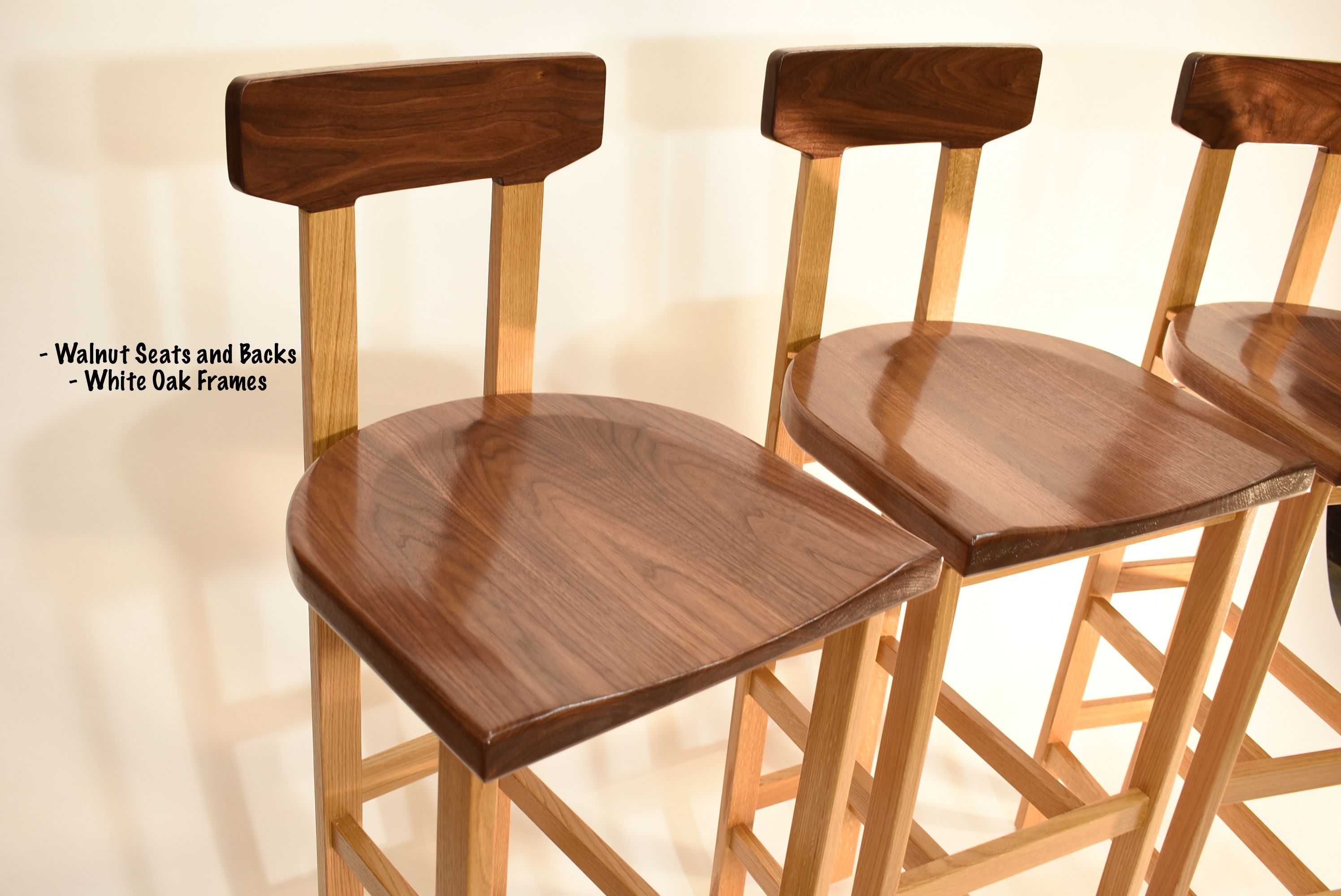 Custom Made Tall Bar Stools (Barstools) by The Wood Hobbit