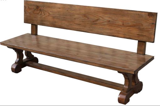 Custom Made Gothic Bench Featured In Reclaimed Wood