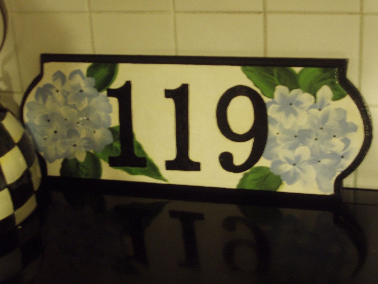 Buy Hand Made Hand Painted House Number Sign Or Address Sign, made to order from Michele Sprague