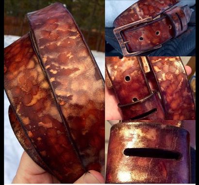 Custom Made Hammered Leather Metal Effects In Copper Or Bronze