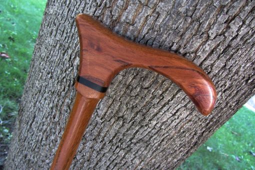 Custom Made Derby Style Walking Cane - Brazilian Cherry And African Blackwood