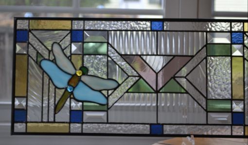Custom Made Frank Lloyd Wright Inspired Prairie Style Transom Window