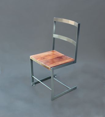 Custom Made Cantilevered Walnut Chair