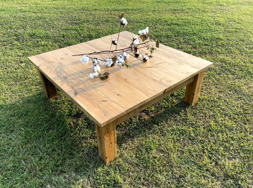 Custom Made Rustic White Cedar Coffee Table