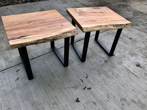 Custom Made Livve Edge Maple End Tables