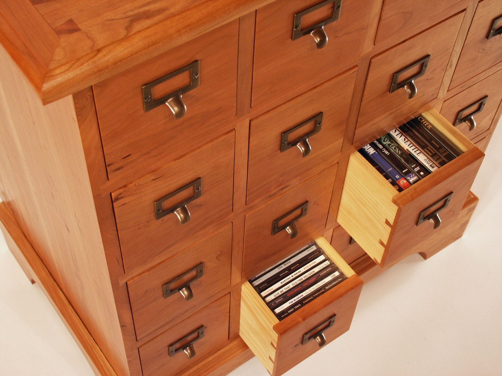 Custom Cherry Media Storage Chest by White Sands Custom Woodworking