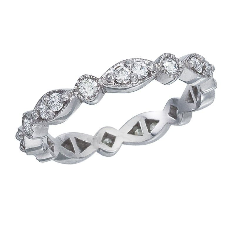 Custom Made Platinum Diamond Eternity Wedding Band by Rita Fusaro ...