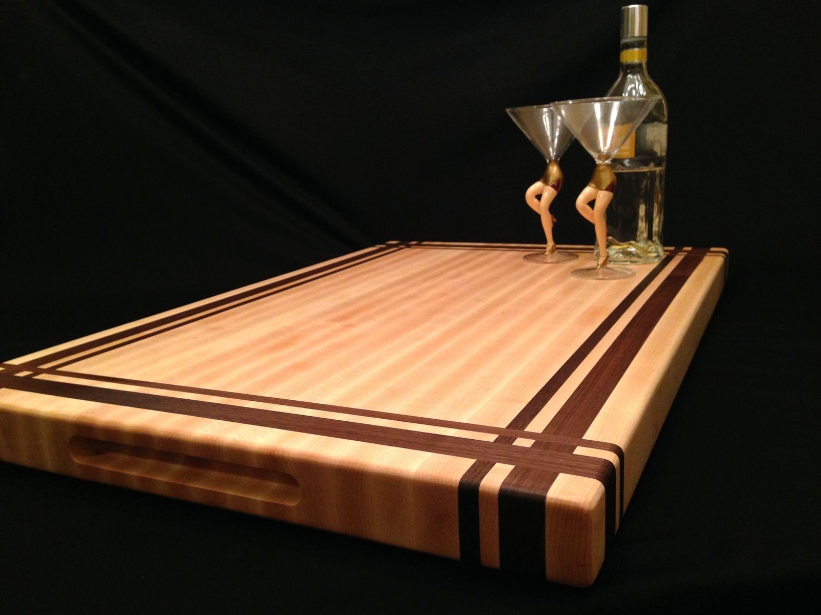 Buy a Custom Large Rock Maple And Black Walnut Cutting Board, made to