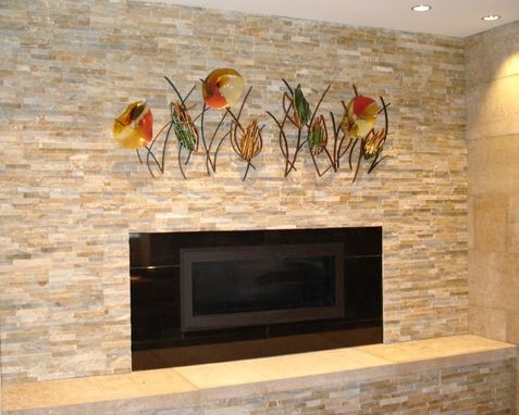 Custom Made Blown Glass, Fused Glass And Metal  Wall Art