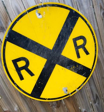 Custom Made Vintage Rail Road Crossing Sign