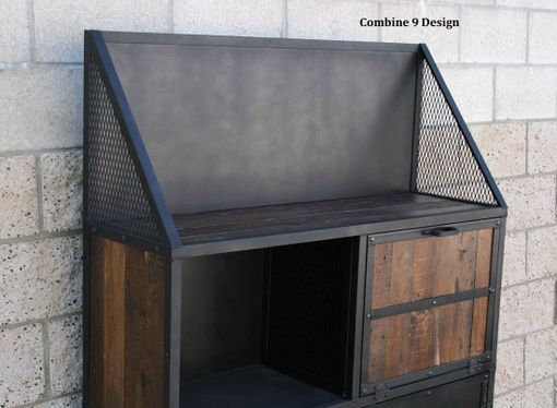 Custom Made Vintage Industrial Style Bar Cart. Liquor Cabinet. Reclaimed Wood. Urban /Modern. Cupboard.