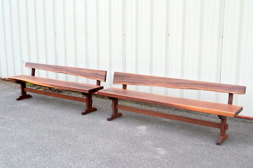 Custom Made Walnut Benches With Backs