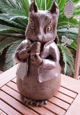 Custom Made Sculpted Ceramic Squirrel
