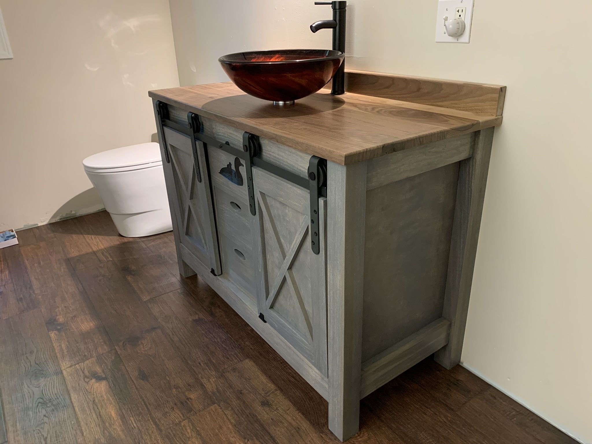 Handmade Custom Made Bathroom Vanity by Custom Furniture and