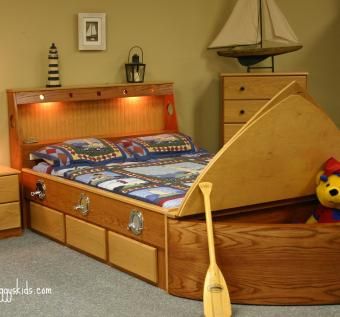 Custom Made Oak Boat Bed