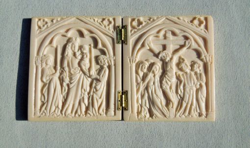Custom Made Jesus Christ And Virgin Mary Diptych, Medieval Style
