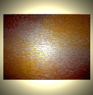 Custom Made Palette Knife Painting, Metallic Art, Textured Paintings, Abstract Gold, Copper Silver