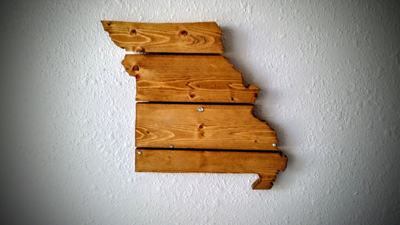 Custom Texas Wooden State Map Wall Art by Compass Woodworking
