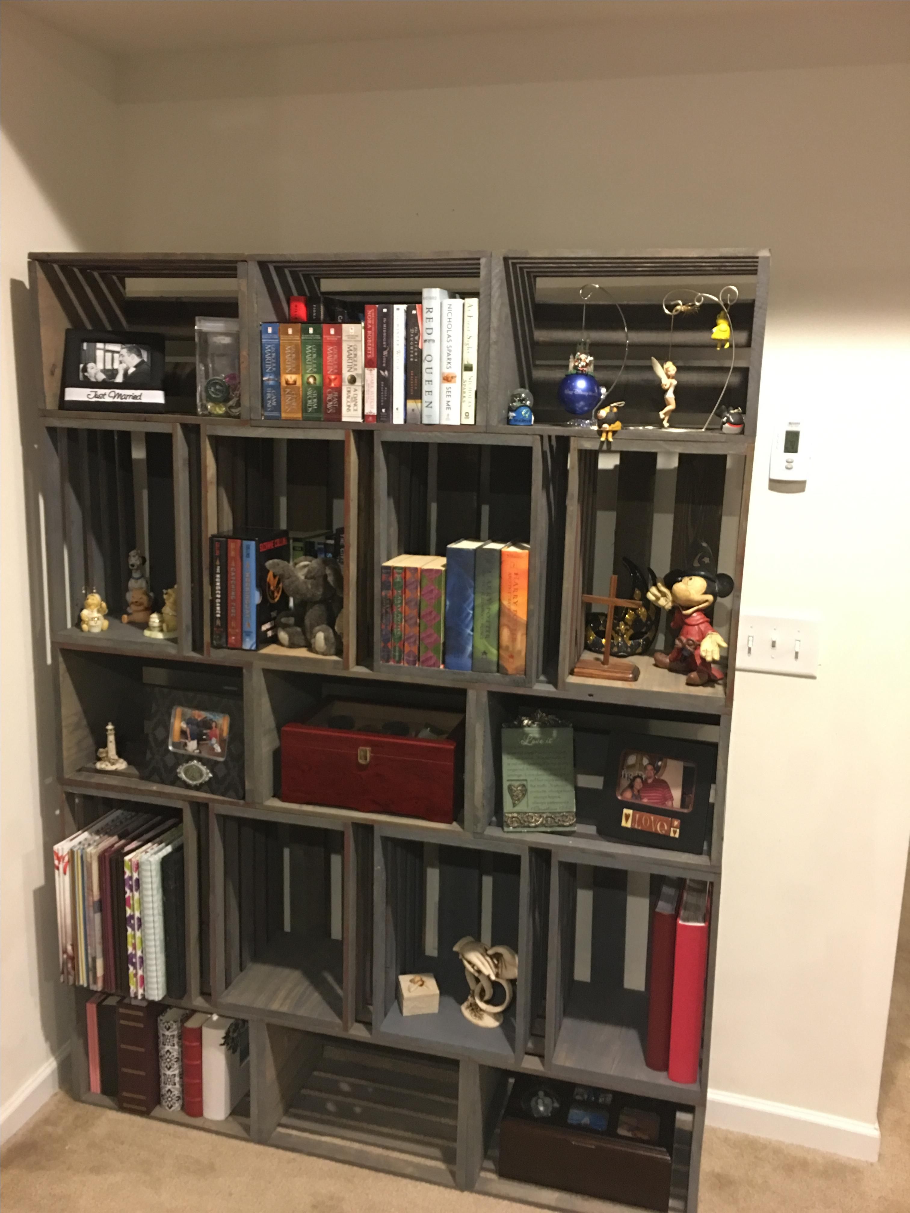 Hand Made Wood Crate Decorative Shelving by Caveman Carpentry