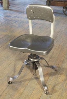 Custom Made Vintage Industrial Chair Remington Rand 1910'S